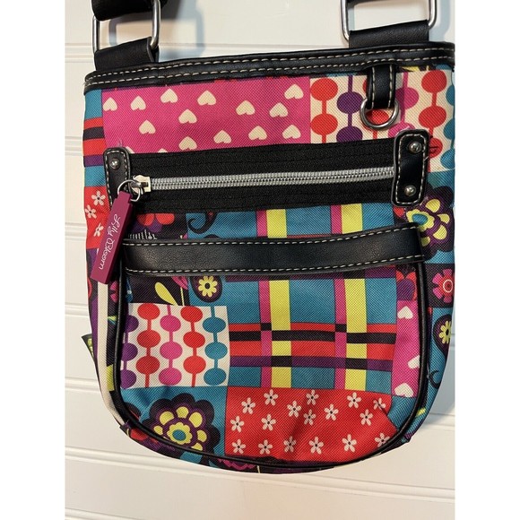 Lily Bloom Crossbody Purse & Change Purse - mulitcolored with black strap - Picture 4 of 16
